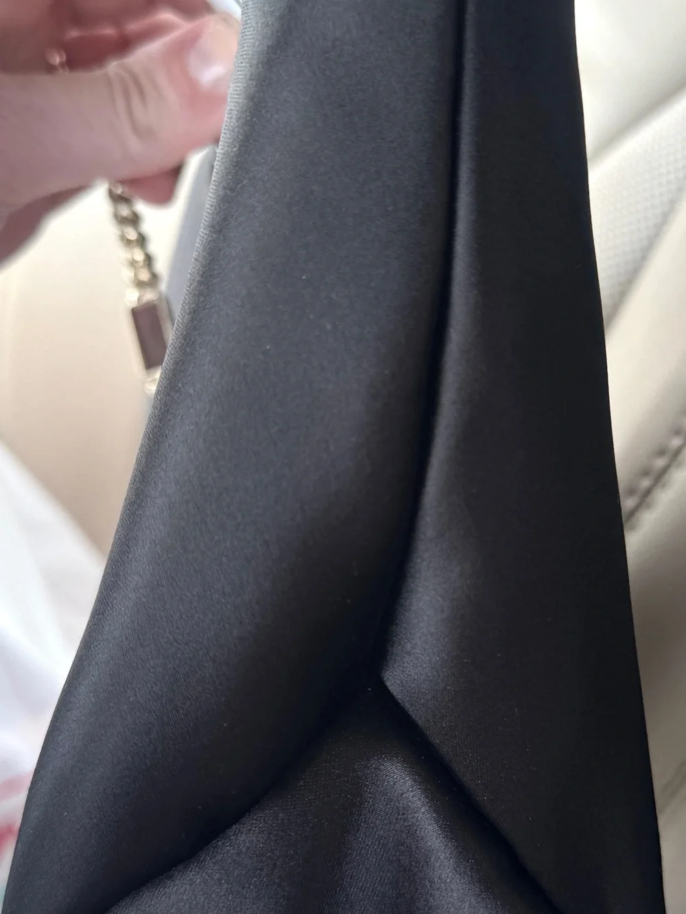 Kate Spade Anya Black Satin Shoulder Bag with Gold Chain Accents & Gems — NWT!